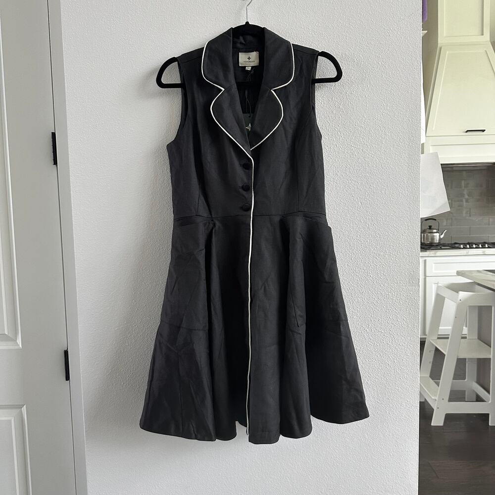 Tuckernuck Black Linen Ruby Dress Size M NEW